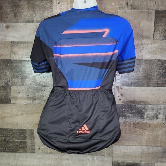 New Adidas Women's Adistar Cycling Jersey Tech Blue M - Picture 5 of 12